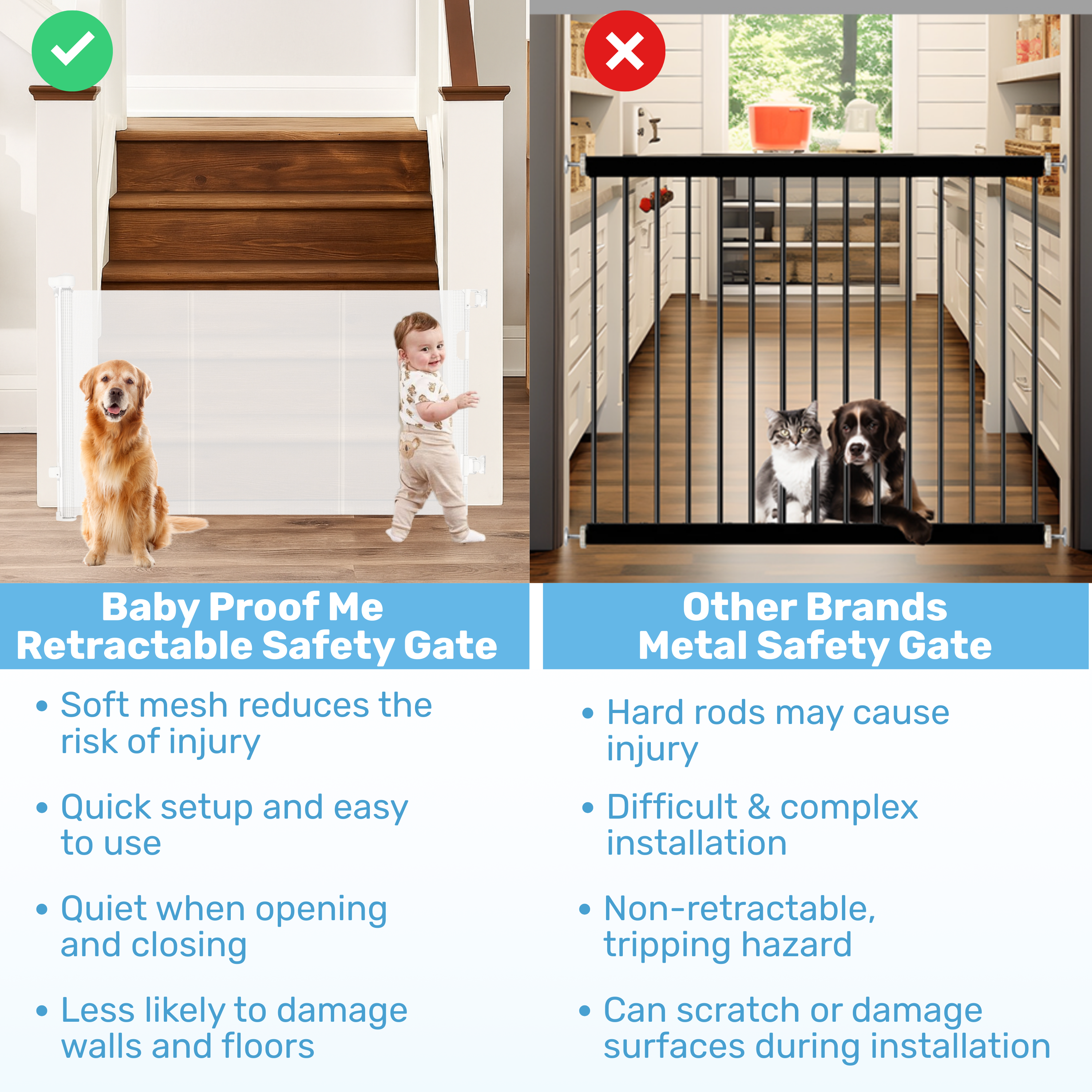 Baby Proof Me | Mesh Retractable Baby Safety Gate