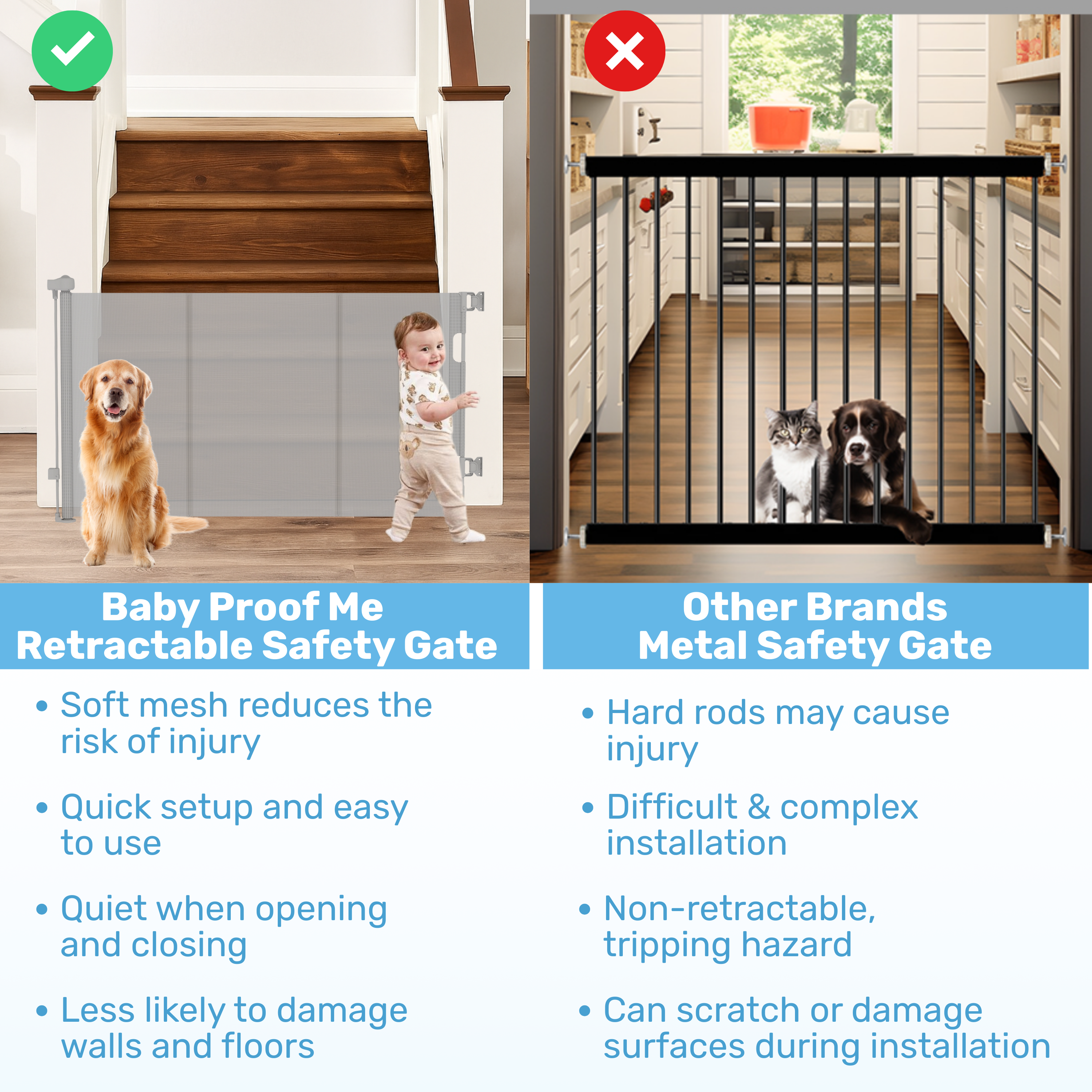Baby Proof Me | Mesh Retractable Baby Safety Gate