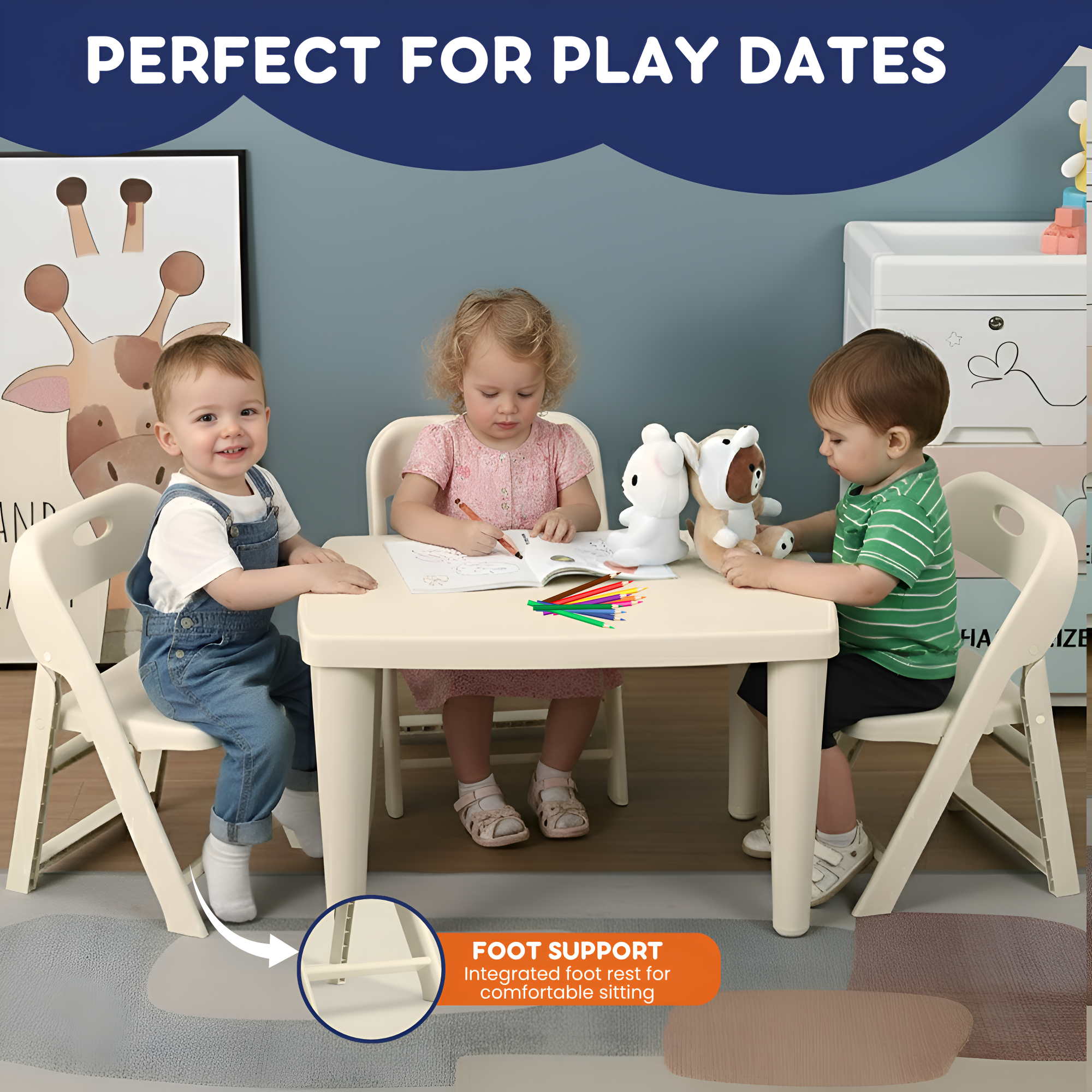 Giggle & Play | Kids Folding Chair (2 Pack)