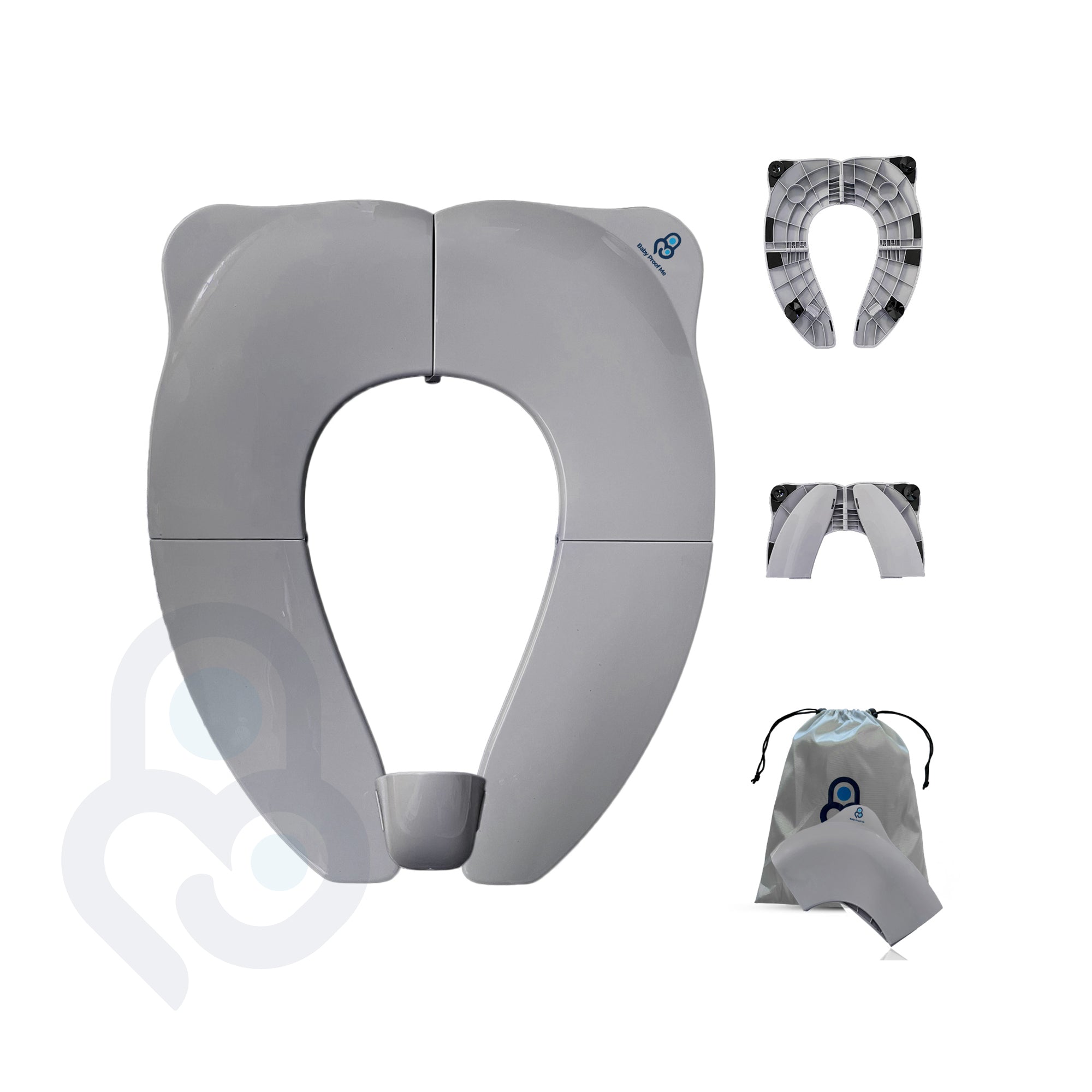 Baby Proof Me Essentials | Foldable & Portable Toilet Seat Trainer – Travel Bag Included