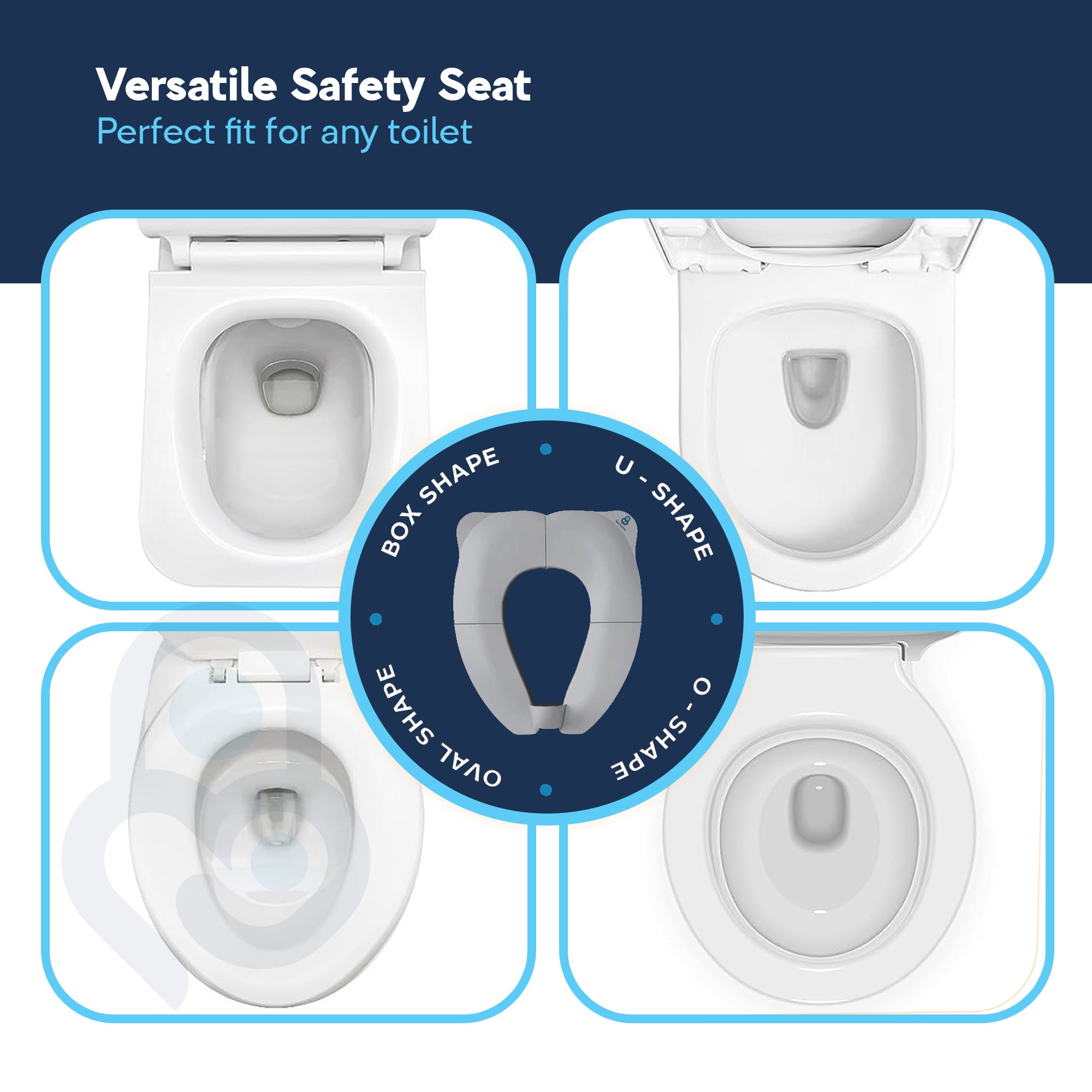 Baby Proof Me Essentials | Foldable & Portable Toilet Seat Trainer – Travel Bag Included