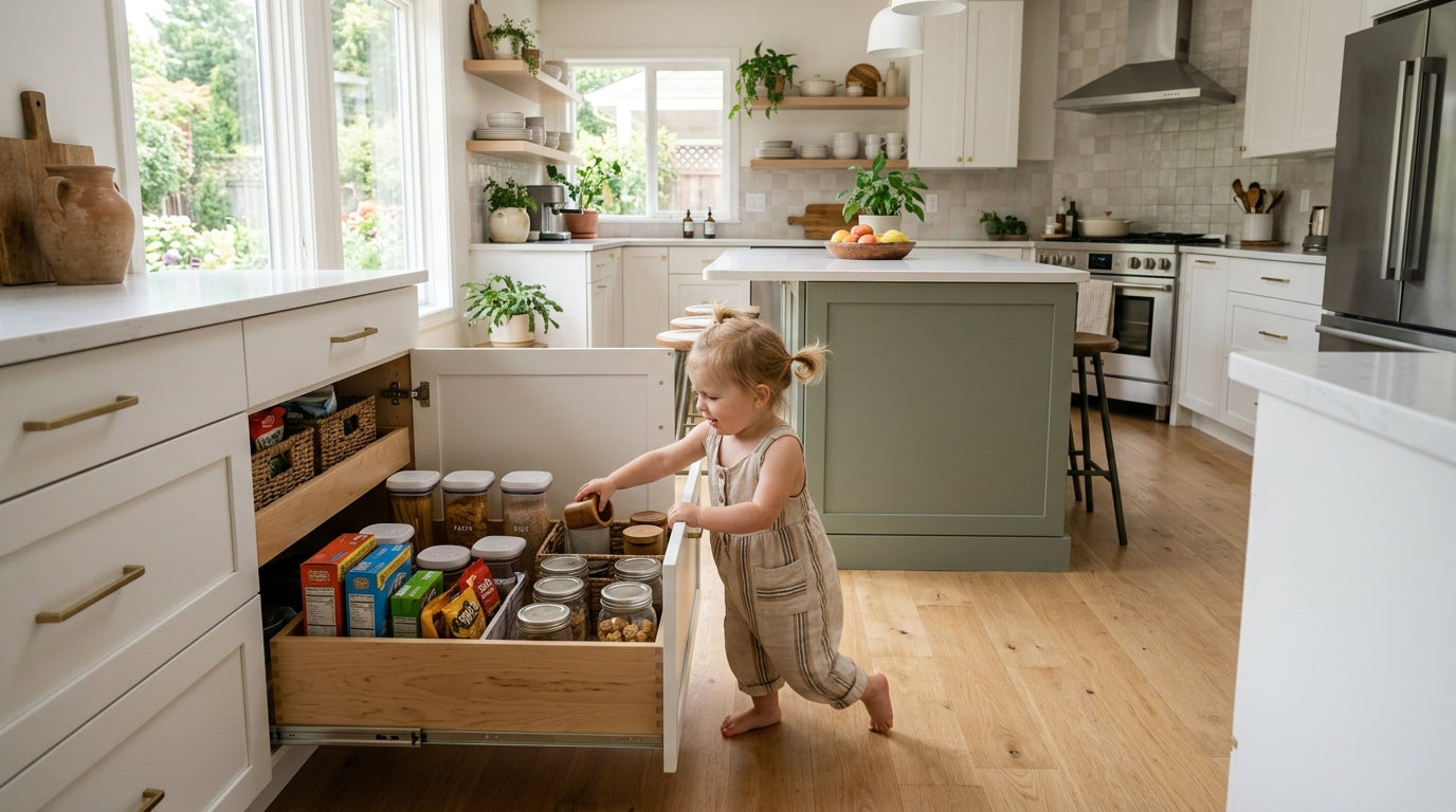 How to Baby Proof a Pull-Out Pantry