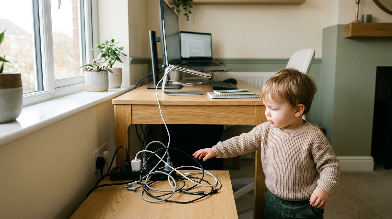 How to Baby Proof Your Home Office: Cords Desks and Small Hazards