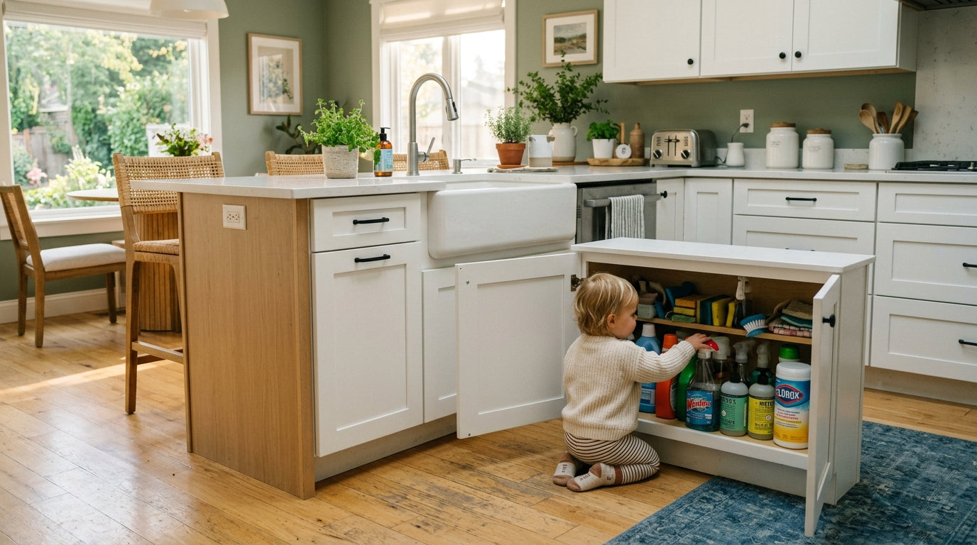 Kitchen Cabinet Safety: Locks Latches and Childproofing Solutions