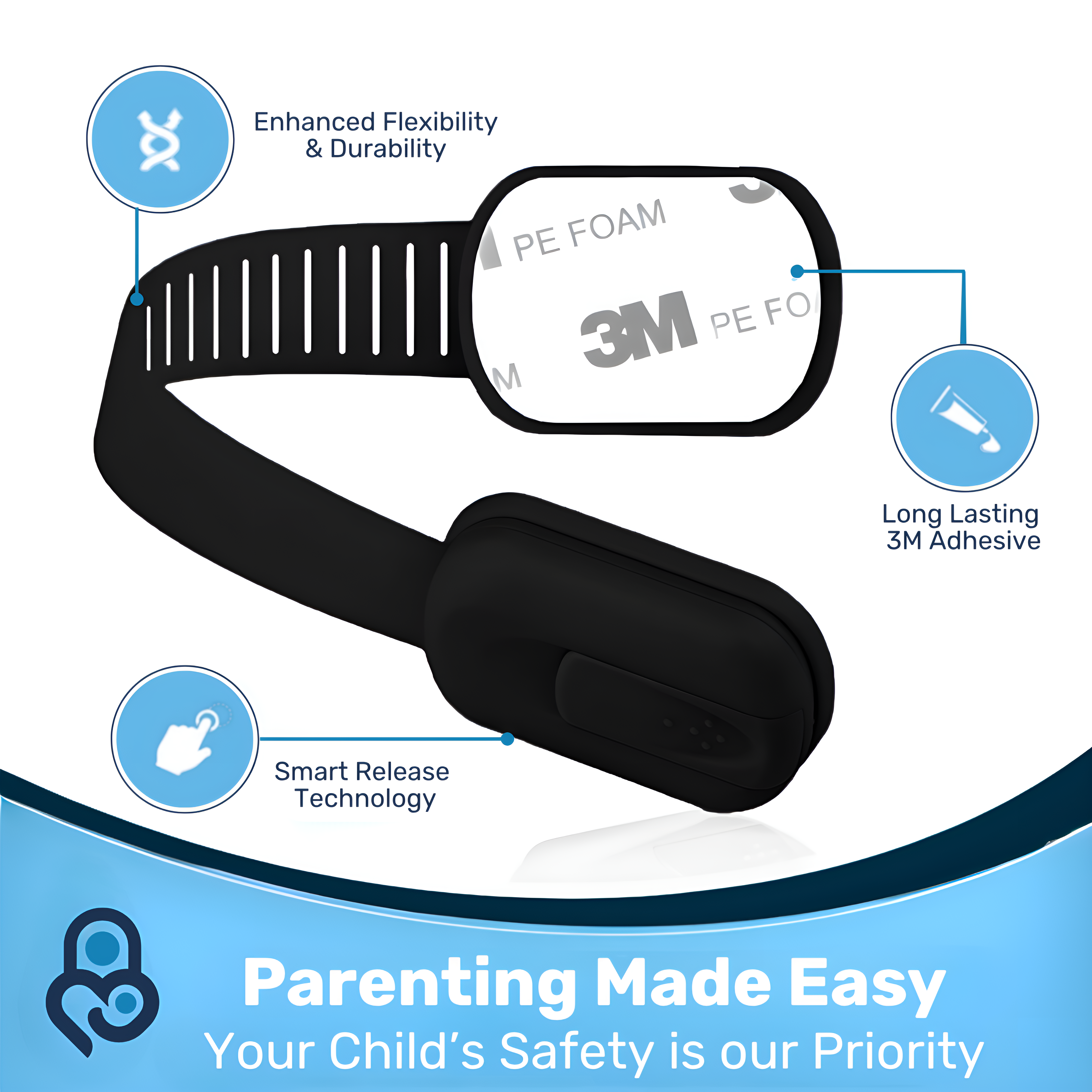 Baby Proof Me | Adjustable Black Safety Strap Lock