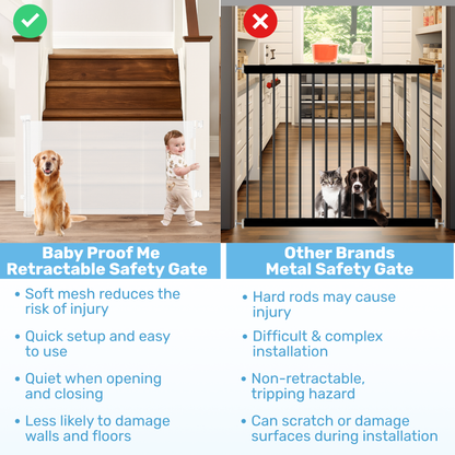 Baby Proof Me | Mesh Retractable Baby Safety Gate
