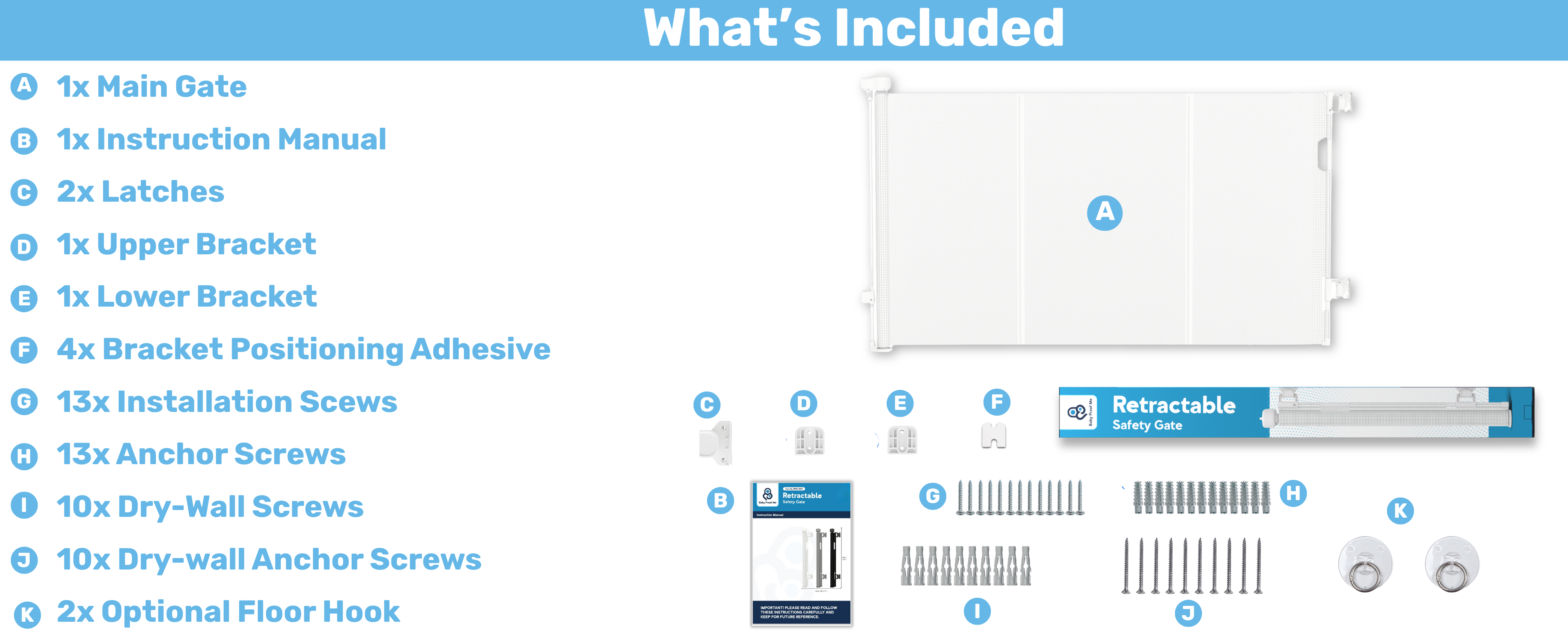 Baby Proof Me | Mesh Retractable Baby Safety Gate
