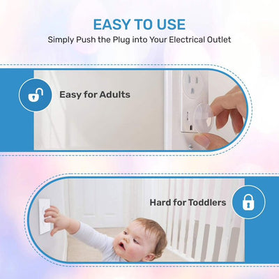 Baby Proof Me - 6 Safety Strap Locks 12 Corner Protectors & 24 Outlet Covers