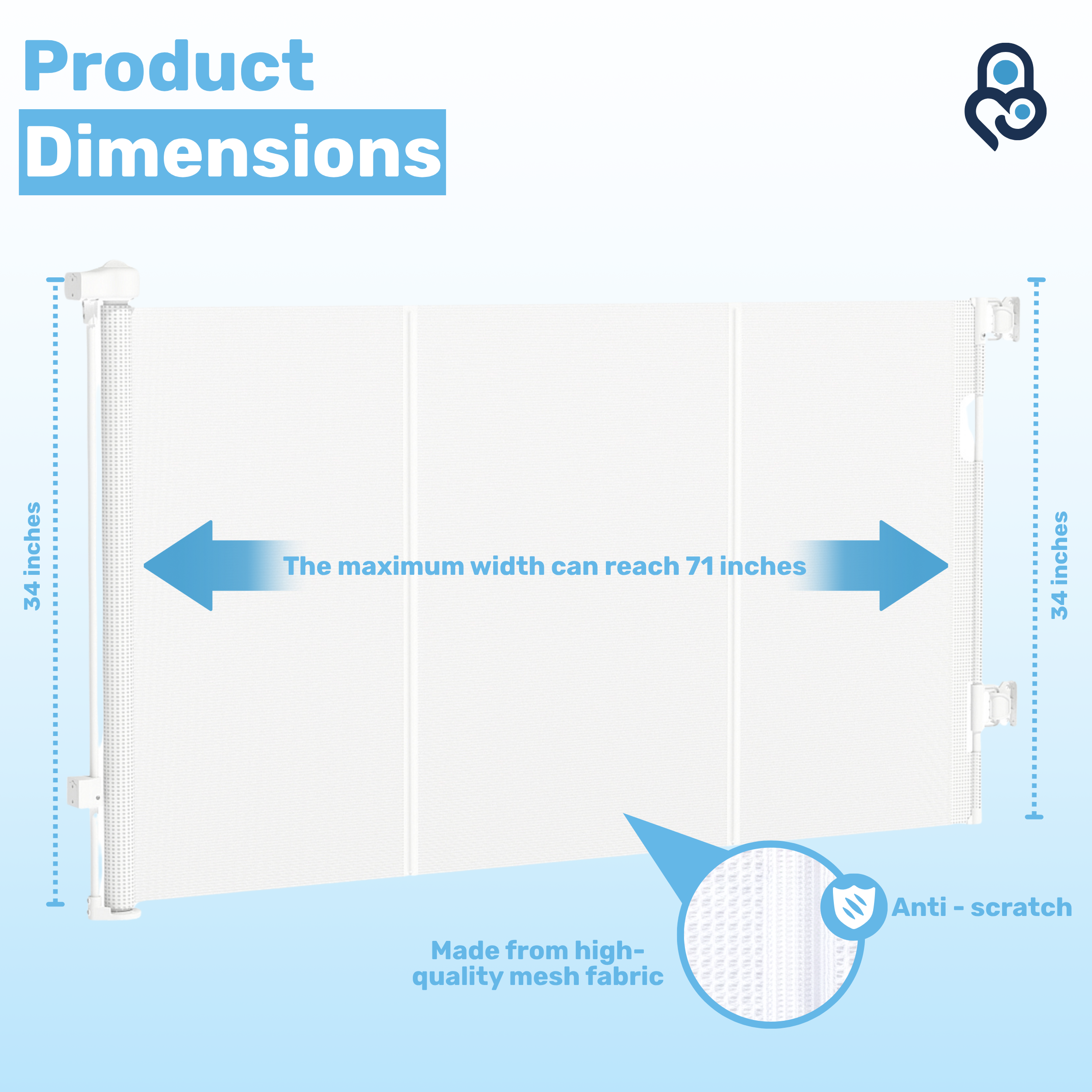 Baby Proof Me | Mesh Retractable Baby Safety Gate