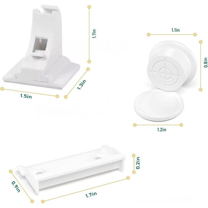 Baby Proof Me | "Baby Bunch" Safety Kit – 2 Corner Protectors, 6 Safety Strap Locks, & 12 Magnetic Cabinet Locks For Child Safety