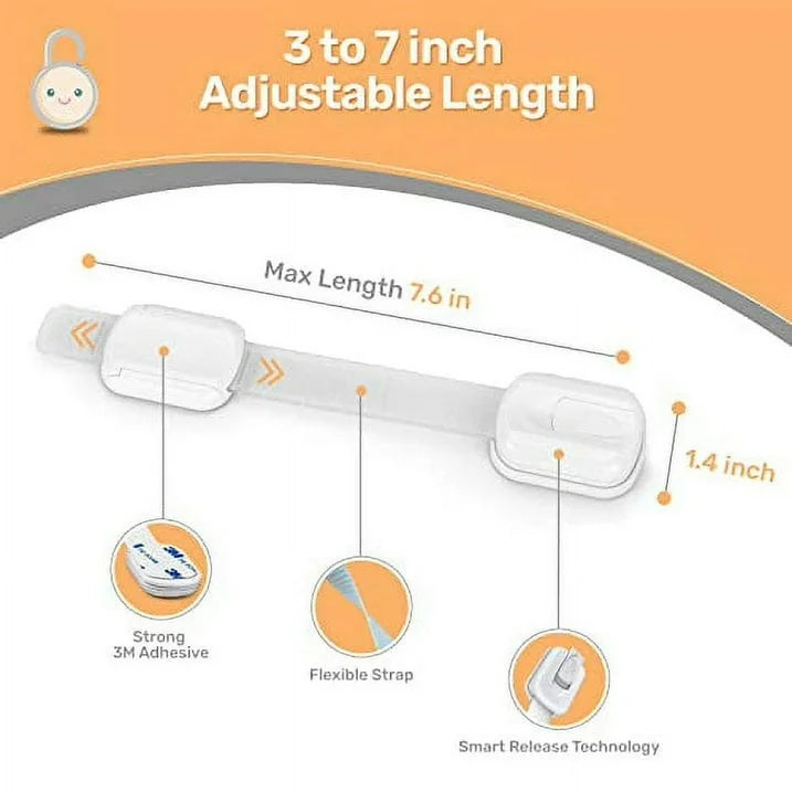 Baby Proof Me | Bundle with 12 Magnetic Cabinet Locks 6 Safety Strap Locks & 24 Outlet Plug Covers