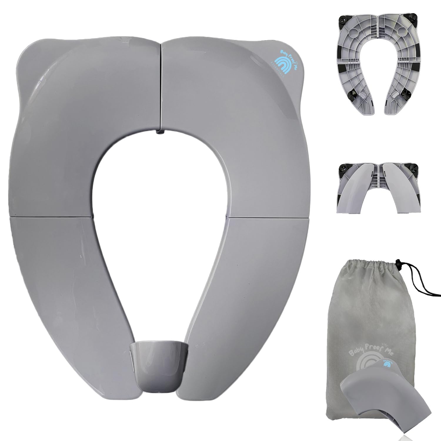 Baby Proof Me Essentials | Foldable & Portable Toilet Seat Trainer – Travel Bag Included