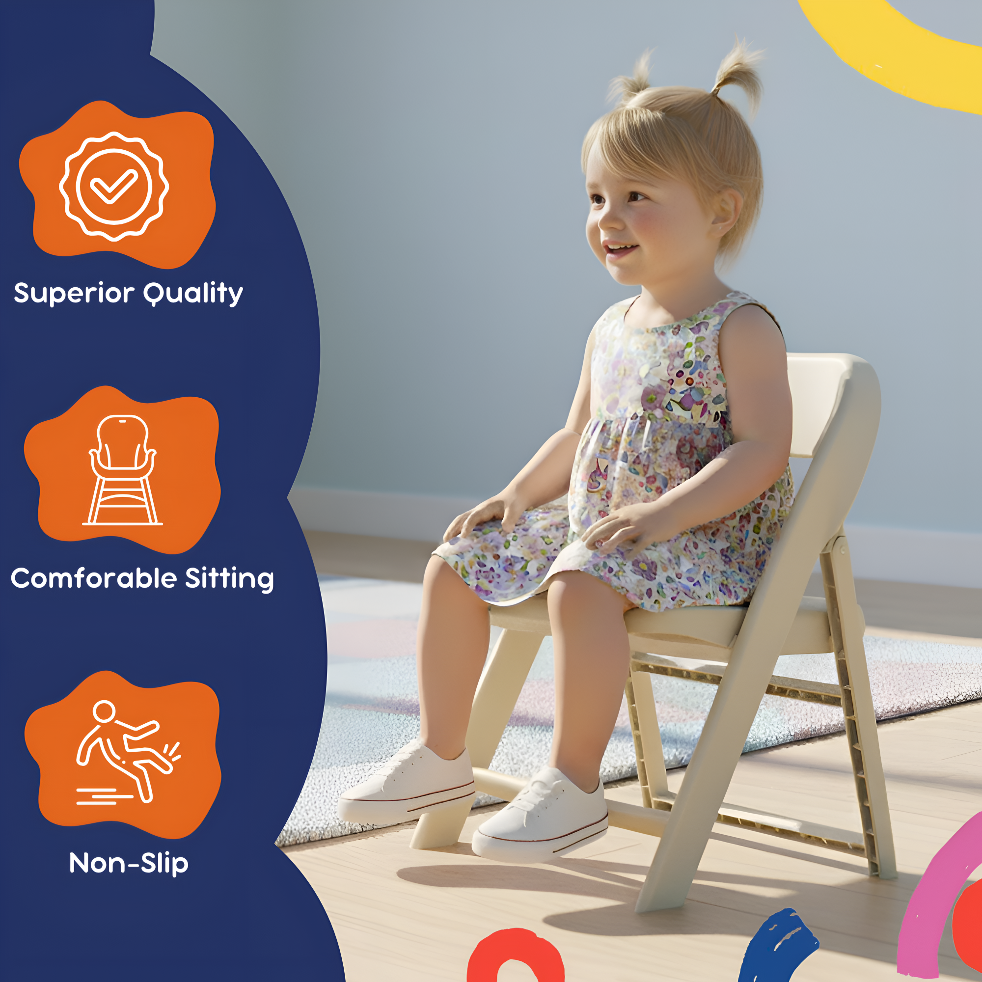Giggle & Play | Kids Folding Chair  (2 Pack)