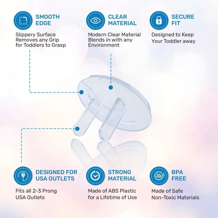 Baby Proof Me | "Zap Saver" Safety Kit – 24 Outlet Plug Covers, 12 Magnetic Cabinet Locks, & 6 Safety Strap Locks For Child Safety