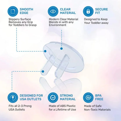 Baby Proof Me | "Click & Cover" Safety Kit – 12 Magnetic Safety Locks & 24 Outlet Plug Covers For Child Safety