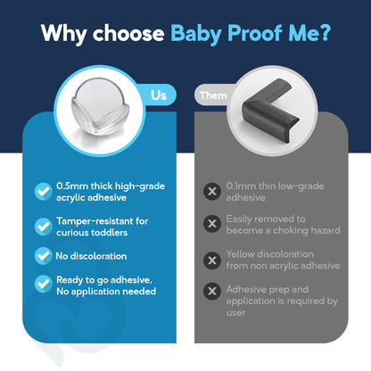 Baby Proof Me | Large TPE Safety Corner Protectors (12 Pack)