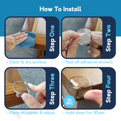 Baby Proof Me | Large TPE Safety Corner Protectors (12 Pack)