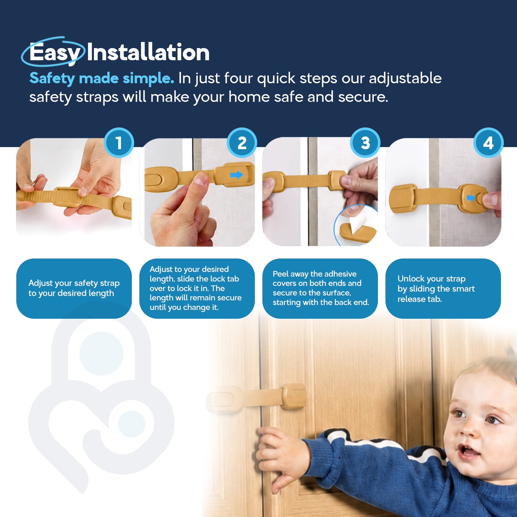 Baby Proof Me | Adjustable Safety Strap Lock