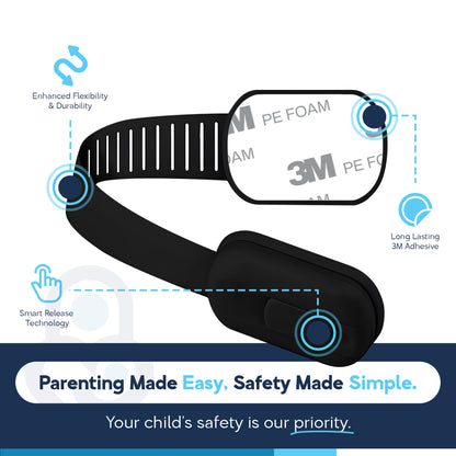 Baby Proof Me | Adjustable Black Safety Strap Lock