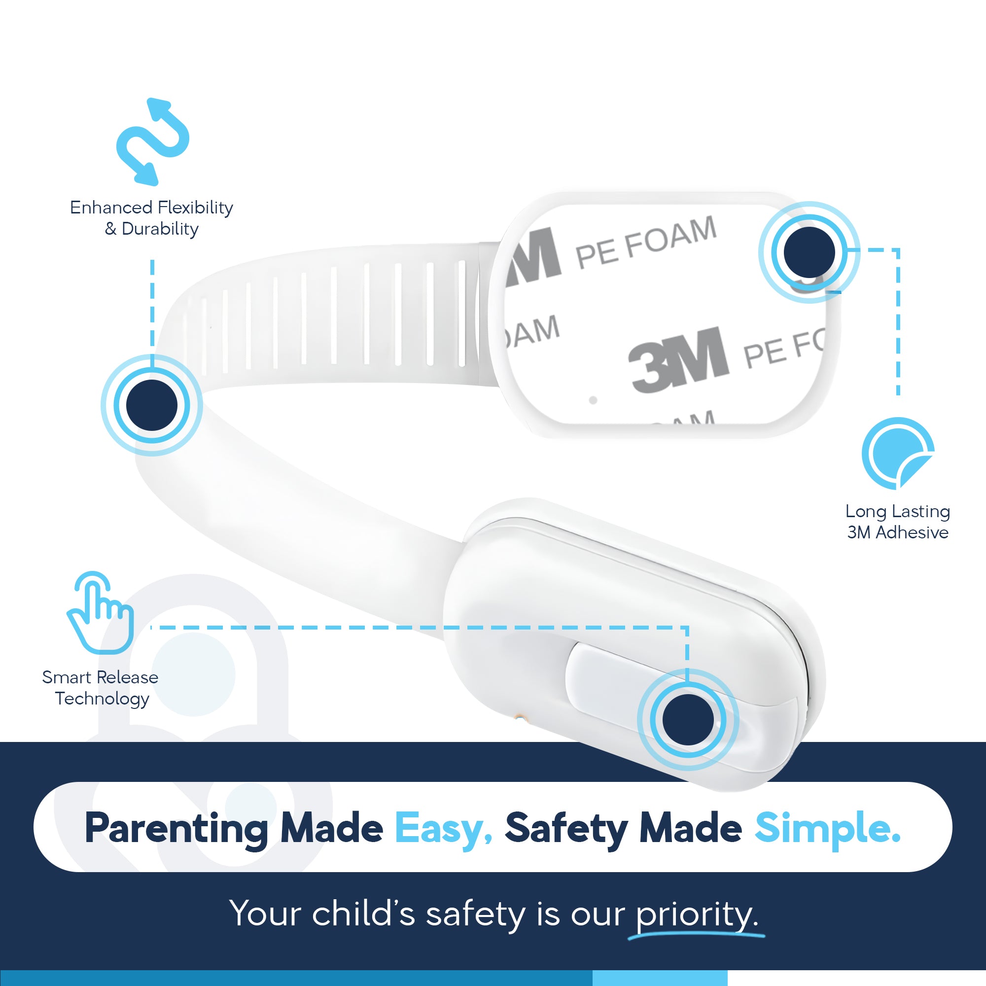 Baby Proof Me | "Home Duo" Safety Kit – 6 Safety Strap Locks & 12 Magnetic Cabinet Locks For Child Safety