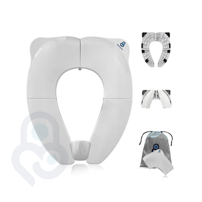 Baby Proof Me Essentials | Foldable & Portable Toilet Seat Trainer – Travel Bag Included