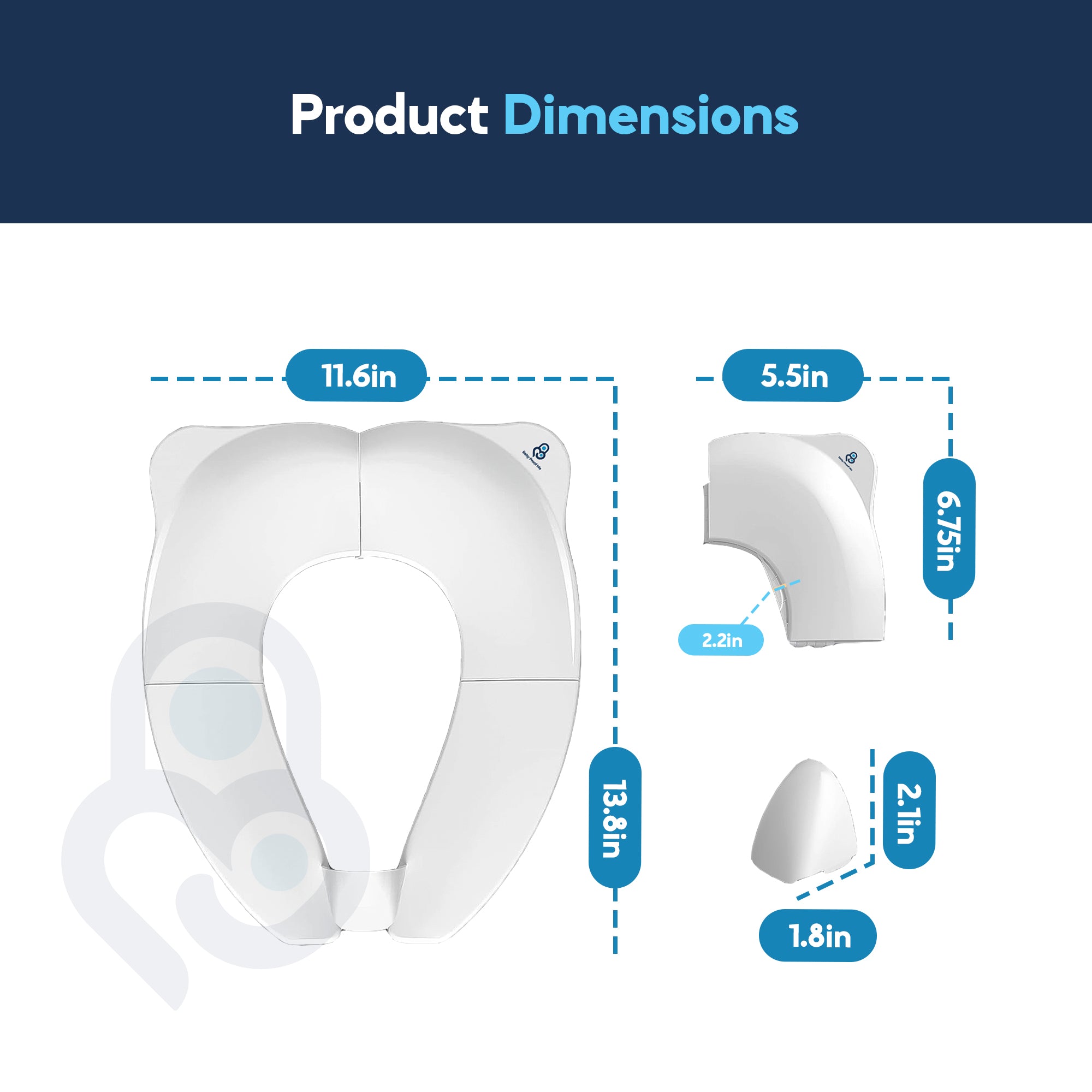 Baby Proof Me Essentials | Foldable & Portable Toilet Seat Trainer – Travel Bag Included