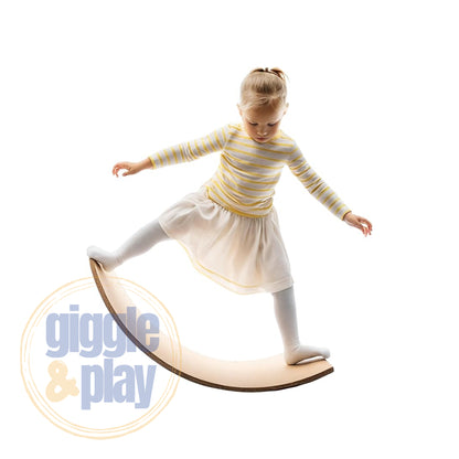Giggle & Play | Wooden Balance Board For Toddlers – Encourages Balance, Growth & Coordination